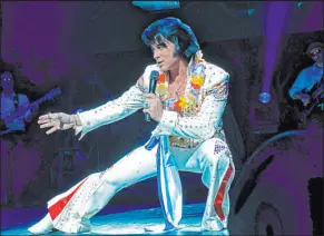  ?? Legends in Concert ?? Bill Cherry, the 2009 Ultimate Elvis Tribute Artist Contest champion, performs in “Back in the Building,” the “Legends in Concert” show celebratin­g the life and music of Elvis Presley.