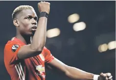  ??  ?? Manchester United’s Paul Pogba celebrates after the UEFA Europa League semi-final second leg match against Celta Vigo at the Old Trafford. — Reuters photo