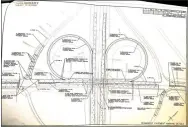  ?? Illustrati­on submitted ?? A clover-leaf exit ramp system is planned for the intersecti­on of I-49 and Ark. Hwy. 72 for June 2016, according to Steve Lawrence, engineer with the Arkansas Highway Department. The new design should alleviate traffic back ups on the busy highway...