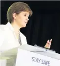  ??  ?? caution First Minister’s message