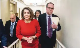  ?? Washington Post photo by Melina Mara ?? House Speaker Nancy Pelosi is shown on Capitol Hill in Washington, D.C. on Jan. 23.