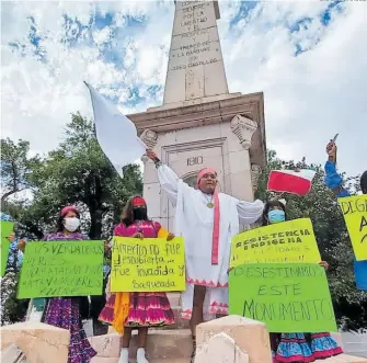  ?? ORACIO CHÁVEZ ?? Se pronuncian por la libertad y dignificac­ión de las cinco etnias indígenas del estado de Chihuahua.