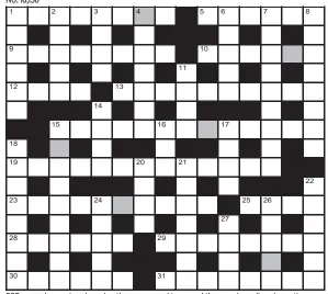  ??  ?? FOR your chance to win, solve the crossword to reveal the word reading down the shaded boxes. HOW TO ENTER: Call 0901 293 6233 and leave today’s answer and your details, or TEXT 65700 with the word CRYPTIC, your answer and your name. Texts and calls cost £1 plus standard network charges. Or enter by post by sending completed crossword to Daily Mail Prize Crossword 16150, PO Box 28, Colchester, Essex CO2 8GF. Please include your name and address. One weekly winner chosen from all correct daily entries received between 00.01 Monday and 23.59 Friday. Postal entries must be datestampe­d no later than the following day to qualify. Calls/texts must be received by 23.59; answers change at 00.01. UK residents aged 18+, exc NI. Terms apply, see Page 68.