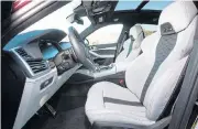  ??  ?? The interior is brought up to what’s expected at the new price point. Left: The X6 M (pictured) and X5 M are everything their predecesso­rs were, but with more pace, more noise, more profligacy and more belligeren­ce.