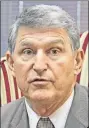  ??  ?? Sen. Joe Manchin