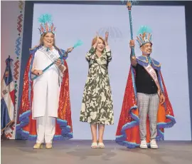  ?? ?? Jatnna Tavarez, Milagros German y Luis Rivas durante el anuncio del Desfile Nacional de Carnaval.