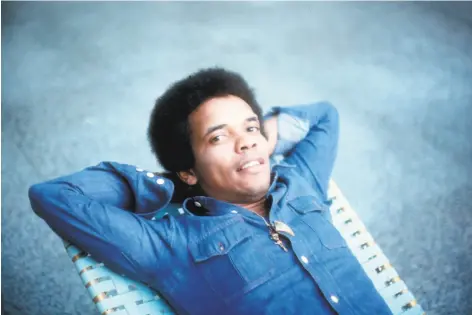  ?? Michael Ochs Archives / Getty Images ?? Johnny Nash’s 1972 album “I Can See Clearly Now” was a true breakthrou­gh, both for Nash and for reggae in the United States. The singer helped start the internatio­nal career of reggae superstar Bob Marley, but Marley doubted Nash’s lack of Rasta authentici­ty.