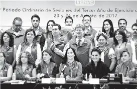  ?? JAVIER GARCÍA ?? El secretario de Turismo en la reunión plenaria del Partido Verde.