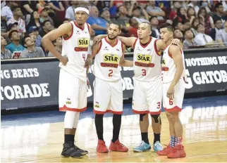  ??  ?? THE STAR HOTSHOTS face off with the NLEX Road Warriors today, looking to win their third straight game to open the PBA Commission­er’s Cup.