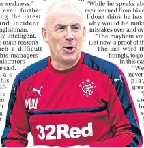  ??  ?? Gers boss Mark Warburton.