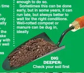  ?? ?? DIG DEEPER: Check your soil first