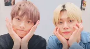  ?? PhotogrAph courtesy of vlive ?? TXT’s soobin and yeonjun recalls smuggling a few snacks during their trainee days.