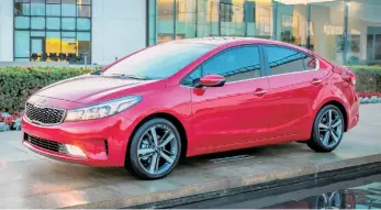  ?? FOTOS KIA MOTOR ?? El Kia Forte 2017 es el primer modelo de la marca que sale de la planta recién inaugurada en el municipio de Pesquería, Nuevo León.