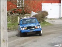  ?? ?? Sigve Lindland og kartleser Bjørn Arne Skeime fra NMK Konsmo ga gass.