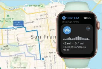  ??  ?? Your Apple Watch will be a great companion for your bike rides