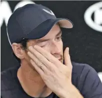  ?? AP ?? Andy Murray no se ha recuperado de sus molestias.