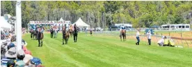  ??  ?? Zubair Bholah is attended to after taking a heavy fall in the second race at Kumara on Saturday. Right: Bholah after winning on Flicka of Gold at Wingatui in October.