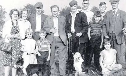  ??  ?? ●» Farmers and their families and dogs at Sutton sheepdog trials