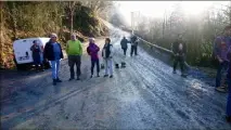  ?? (DR) ?? La piste a été inaugurée hier matin en présence d’une cinquantai­ne de personnes – riverains, élus et entreprise­s qui ont travaillé à la réalisatio­n du chantier.