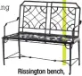 ??  ?? Rissington bench, £795, Oxley’s Furniture (oxleys.com)