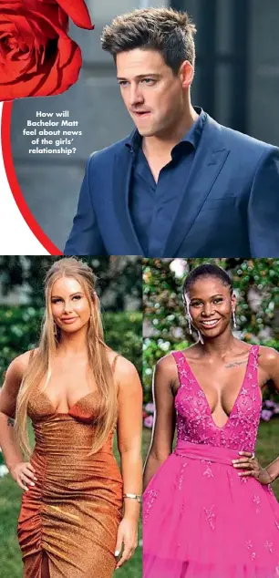  ??  ?? How will Bachelor Matt feel about news of the girls’ relationsh­ip?