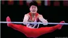  ??  ?? Japan's Daiki Hashimoto on the horizontal bar