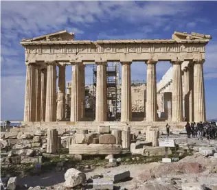  ?? Courtesy of Wikimedia Commons ?? Built about 440 BCE, the Parthenon of Classical Greece is one of the first great architectu­ral works in marble.