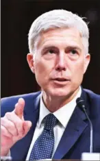  ?? MANDEL NGAN/AFP ?? If Senate Republican­s fail to get the 60 votes necessary to confirm Supreme Court nominee judge Neil Gorsuch then Democrats have threatened to filibuster the nominee.