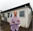  ?? DAVID UNWIN/STUFF ?? Thermawise Homes director Ricky Pene is building 14 emergency housing units in Feilding.