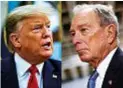  ??  ?? I DUE RIVALI
Donald Trump, 73, e, a destra, Michael Bloomberg, 78.