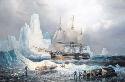  ?? NATIONAL MARITIME MUSEUM, LONDON ?? Oil painting of HMS Erebus in the Ice, 1846, by Francois Etienne Musin.