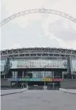  ??  ?? Wembley Stadium.