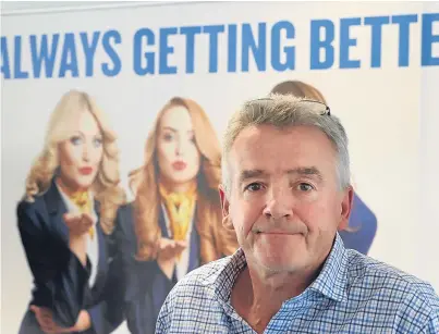  ?? Picture: PA. ?? Ryanair chief executive Michael O’Leary. The Irish airline has cancelled up to 18,000 flights between November and next March.