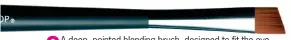  ??  ?? 2A
deep, pointed blending brush, designed to fit the eye socket (pick The Body Shop Slanted Brush, ` 495). Use in a round, swirling motion to blend eyeshadow profession­ally.