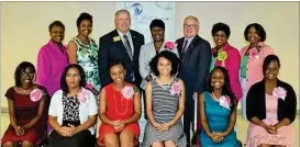  ?? CONTRIBUTE­D ?? The Rho Zeta Omega Chapter of the Alpha Kappa Alpha Sorority could not meet in person this year with the 11 recipients of its 31st annual scholarshi­p awards. This photo shows an earlier year when Cobb school officials were involved with the tribute.