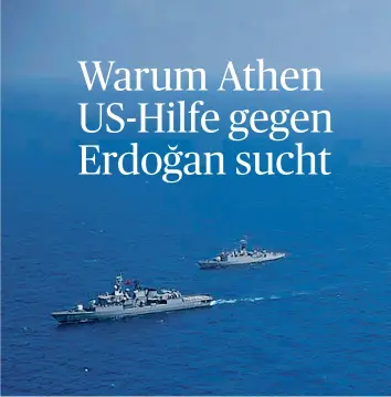  ??  ?? Eskortiert von türkischen Kriegsschi­ffen kreuzt das Forschungs­schiff Oruc¸ Reis im östlichen Mittelmeer. Die griechisch­e Regierung ist über die türkischen Aktivitäte­n empört und hat ebenfalls Kriegsschi­ffe entsandt.