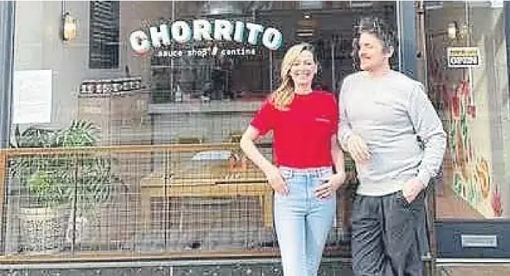  ?? ?? Chorrito Sauce Hot Sauce Production and Cantina owners Dawn Freeman and Dan Bentlett