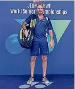  ?? Foto: Verband ?? Björn Wippich bei der BadmintonM­asters-WM in Südkorea.