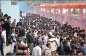  ?? ?? Job fair in Delhi: Far more applicants than spots