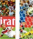  ?? Foto: dpa ?? Drin! Mario Götze schaut dem Ball seines Lebens hinterher.