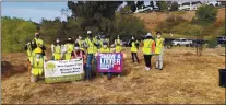  ?? COURTESY PHOTO ?? Volunteers planted 22 native trees along I-780 On Nov. 7.