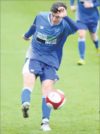  ??  ?? Dan Trickett-smith was on the scoresheet twice as Leek Town made FA Cup progress with a 3-2 victory over Charnock Richard at Harrison Park.