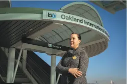  ?? Sarahbeth Maney / Special to The Chronicle ?? Tiffany Miller of Walnut Creek believes Oakland Internatio­nal Airport should be the first major U.S. airport named for a woman: Maggie Gee.