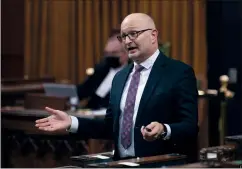  ?? CP PHOTO ADRIAN WYLD ?? Minister of Justice and Attorney General of Canada David Lametti speaks in the House of Commons on December 8, 2020 in Ottawa.