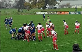  ?? SUPPLIED ?? Cambridge played a preseason game against the Titons, from Tokoroa, as part of their build-up to the Gwynne Shield.