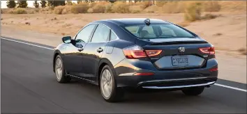  ?? RICHARD RUSSELL PHOTO ?? The 2019 Honda Insight offers all the benefits of a hybrid with few of the drawbacks.