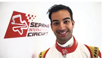  ??  ?? ‘Racing is a very challengin­g sport – and I’ve always loved a good challenge!’ says national motor racer Nabil Jeffri. — JAKOB EBREY