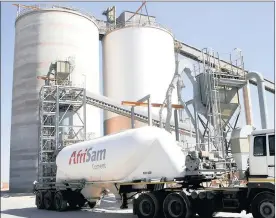  ?? PHOTO: LEON NICHOLAS ?? An AfriSam truck at the silos of their factory in Roodepoort. PPC and AfriSam said last month that they had entered into formal discussion­s on a potential merger.