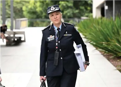  ?? Photograph: Darren England/AAP ?? Queensland police commission­er Katarina Carroll says she chose to give a deputy commission­er ‘management guidance’ before the comments were aired at an inquiry.