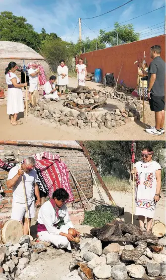  ?? Cortesía ?? El painame, Francisco Nahualyaol­tyollotl Ayala Álvarez, describió las propiedade­s del temazcal, una tradición prehispáni­ca, para depurar, sanar, ajustar y acomodar el organismo.